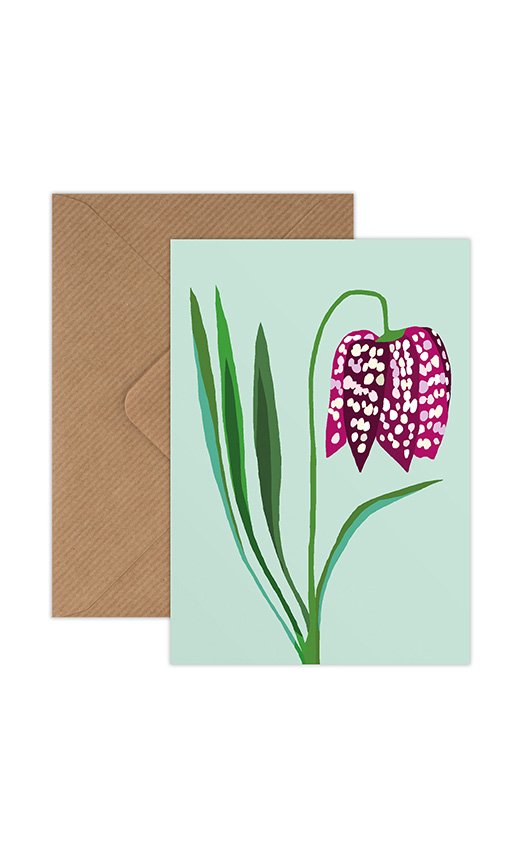 Fritillaria Mini Greetings Card