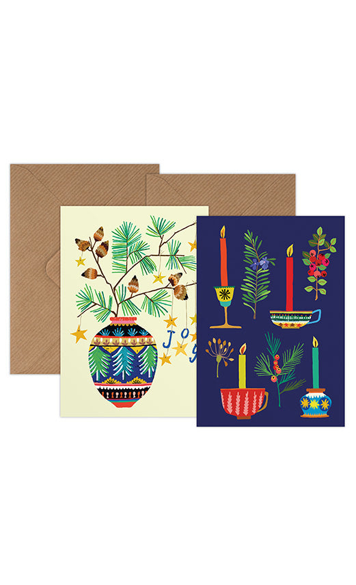 Christmas Greetings Card Pack - Yuletide & Joy.