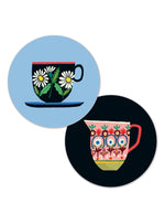 Drinks Coasters- reversible designs- Cup & Jug