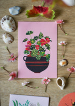 Begonia Greetings Card