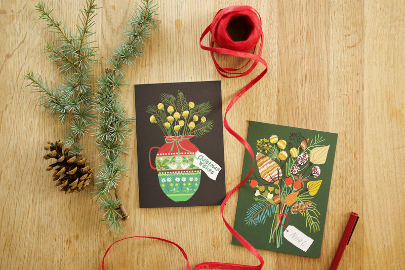 Christmas Greetings Card Pack - Noel & Christmas Wishes.