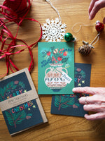 Christmas Greetings Card Pack - Christmas Branch & Peace.
