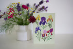 Irises Greetings Card