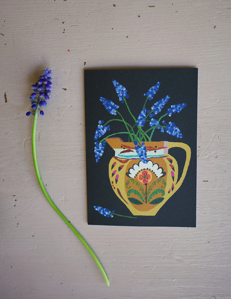 Muscari Flowers Greetings Card