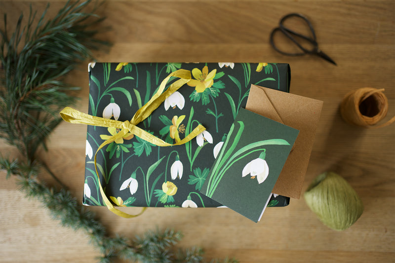 Single Snowdrop Mini Card