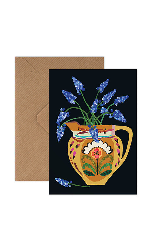 Muscari Flowers Greetings Card