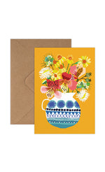Festival Flowers Greetings Card