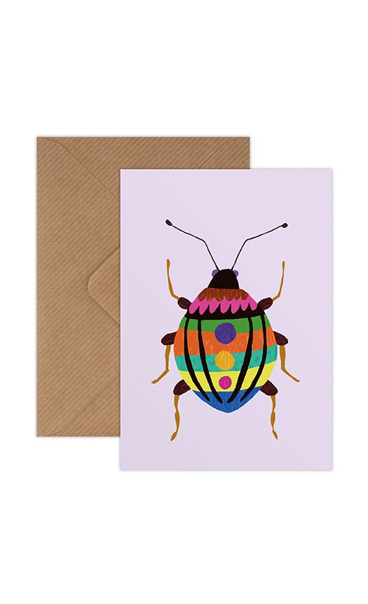 Beetle Mini Greetings Card